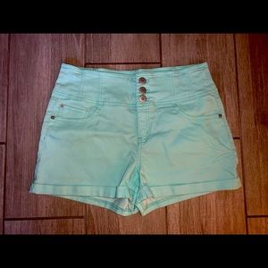 High Rise Mint Shorts Size 15